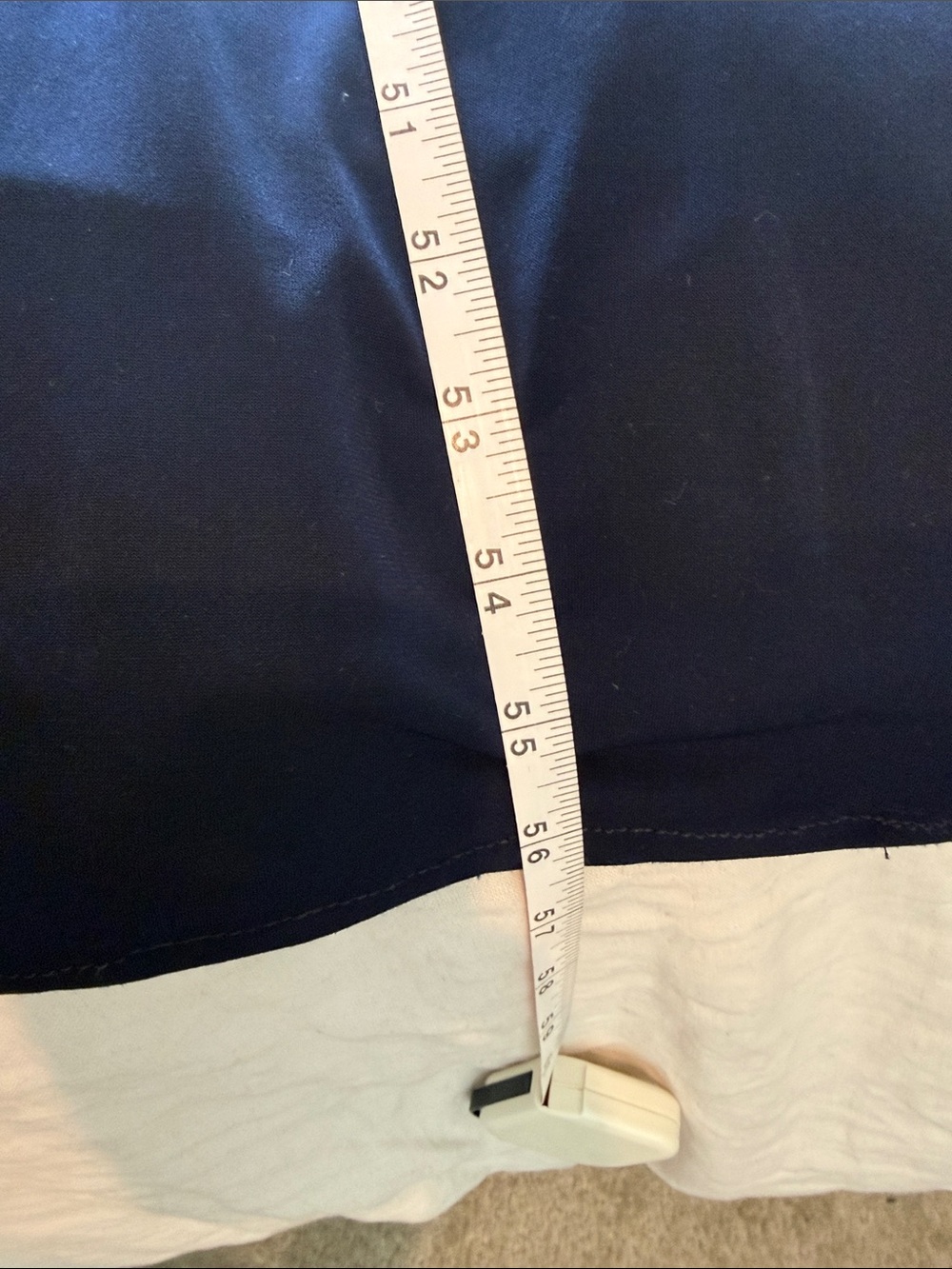 Jovani Navy V-Neck Evening Gown size 6 altered from top of strap to hem 56” - Picture 6 of 6